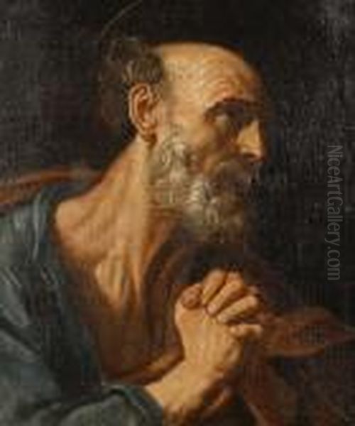 Saint Peter In Prayer Oil Painting by Guido Reni