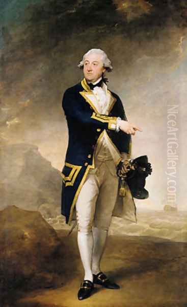 Captain John Gell Oil Painting by Gilbert Stuart