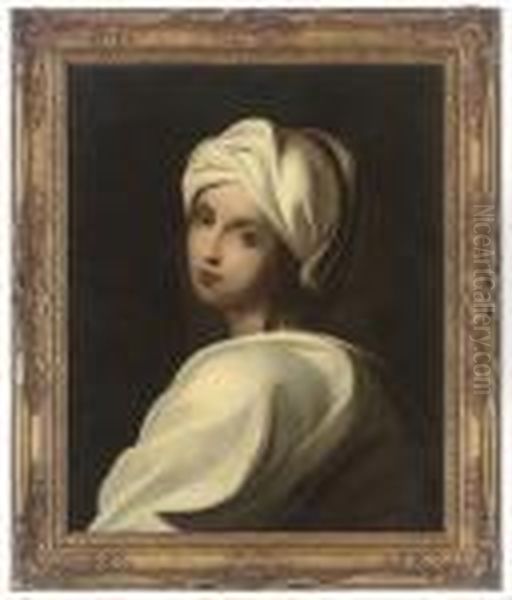 Portrait Of A Girl, Said To Be Beatrice Cenci, Bust-length, In A White Headdress Oil Painting by Guido Reni