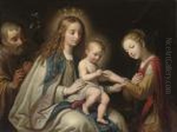 The Mystic Marriage Of Saint Catherine Oil Painting by Guido Reni