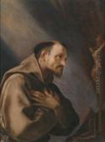 San Franceso In Preghiera Oil Painting by Guido Reni