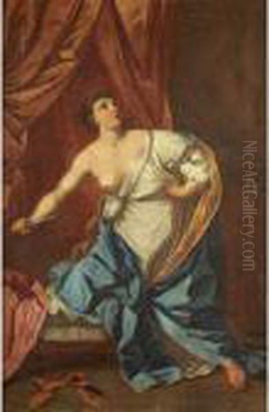 Death Of Lucretia Oil Painting by Guido Reni