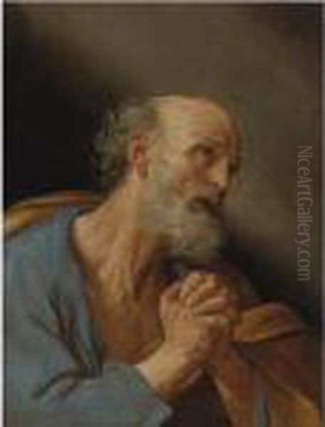 The Penitent Saint Peter Oil Painting by Guido Reni