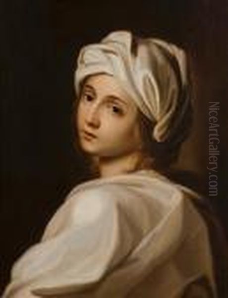 A Girl In A White Turban, Beatrice Cenci Oil Painting by Guido Reni