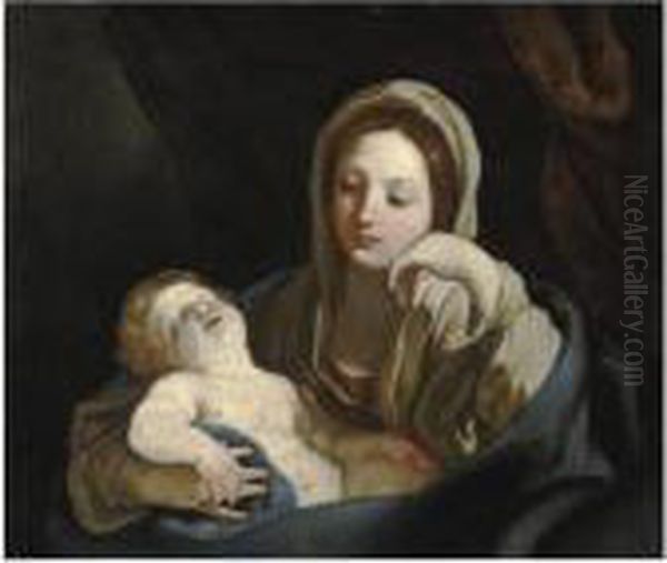 Madonna Col Bambino Oil Painting by Guido Reni