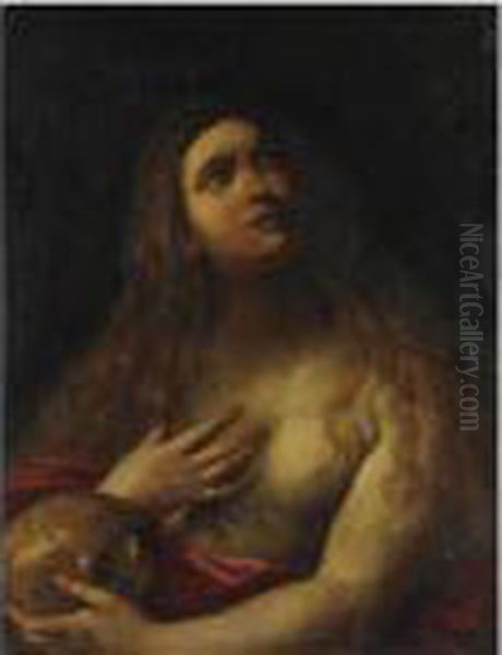 Maddalena Oil Painting by Guido Reni