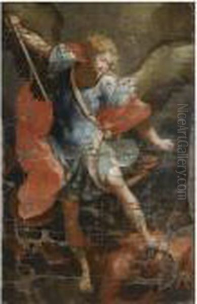 The Archangel Michael Oil Painting by Guido Reni