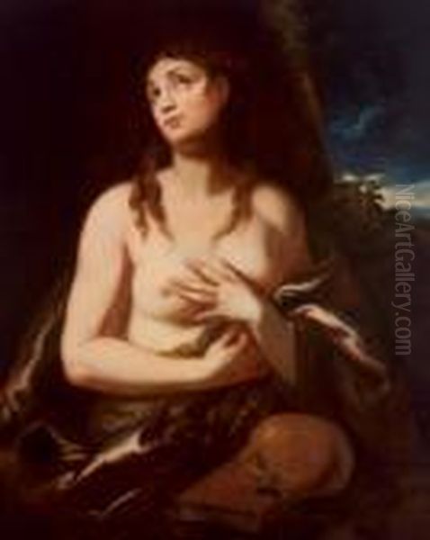 Die Busende Maria Magdalena Oil Painting by Guido Reni