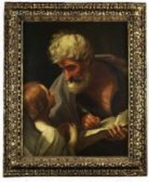 Sao Mateus E O Anjo Oil Painting by Guido Reni