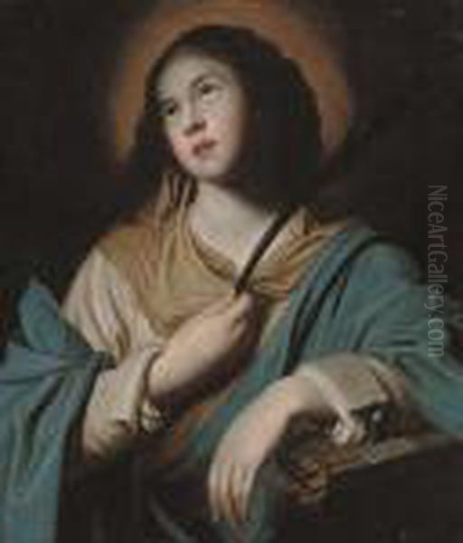 Saint Catherine Of Alexandria Oil Painting by Guido Reni