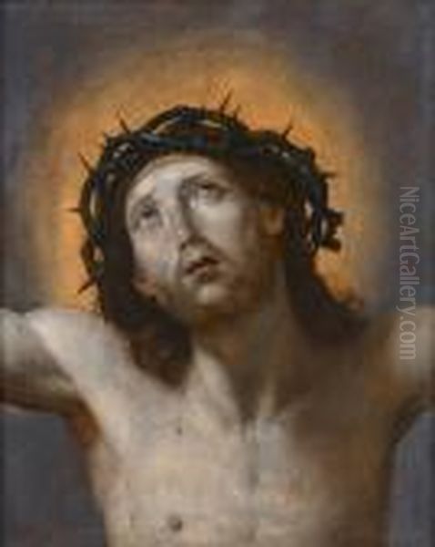 Christ As The Man Of Sorrows Oil Painting by Guido Reni