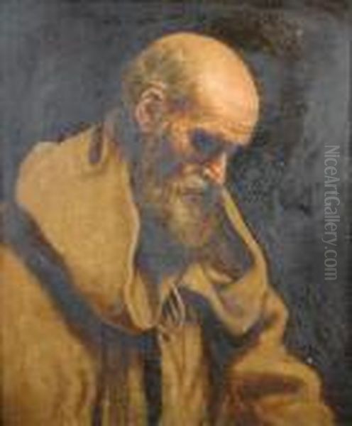 Portrait Of A Franciscan Monk Oil Painting by Guido Reni