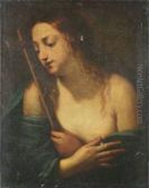 17th Ct. The Penitent Magdalen Oil Painting by Guido Reni