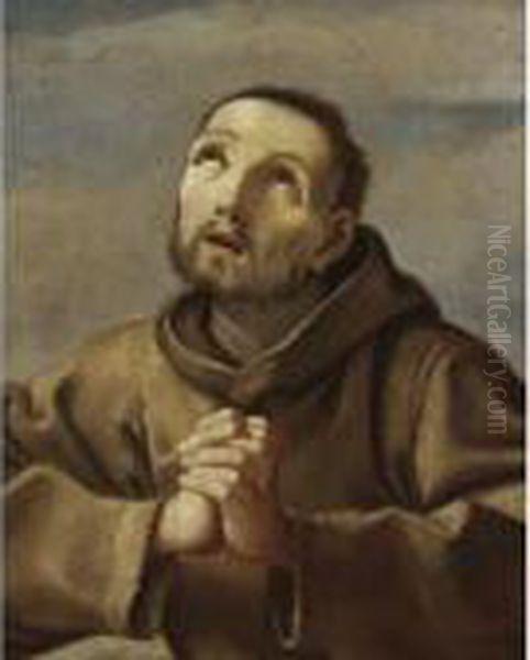 Saint Francis At Prayer Oil Painting by Guido Reni