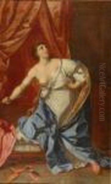 The Death Of Lucretia Oil Painting by Guido Reni