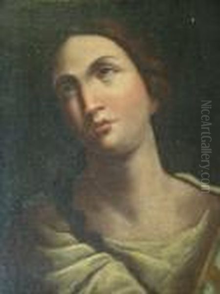 18th Century- Portrait Of St. Cecilia Oil Painting by Guido Reni