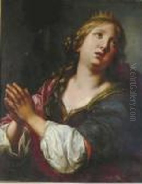 A Penitent Female Saint Oil Painting by Guido Reni