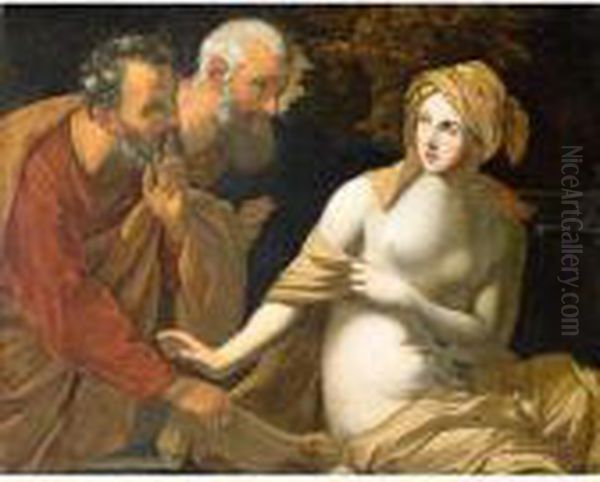 Suzannah And The Elders Oil Painting by Guido Reni