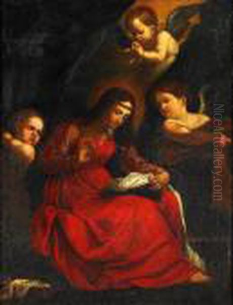 Jungfru Maria Syende Oil Painting by Guido Reni