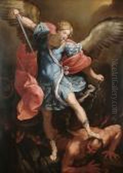 The Archangel Saint Michael Oil Painting by Guido Reni