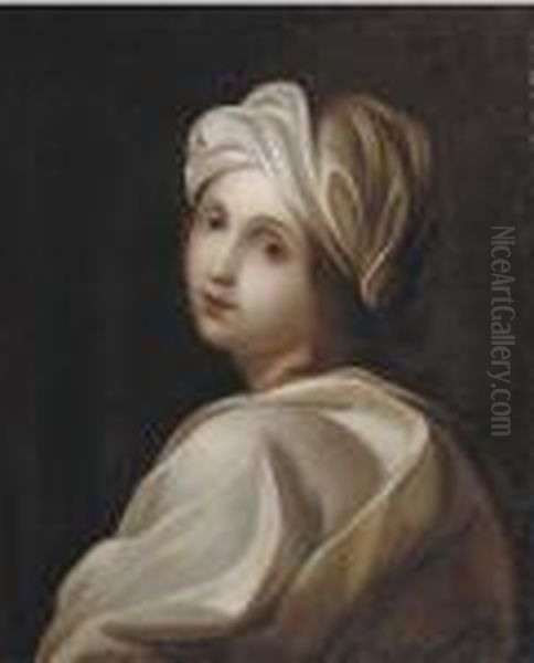 Portrait Of Beatrice Cenci, Bust-length, Dressed As A Sybil Oil Painting by Guido Reni