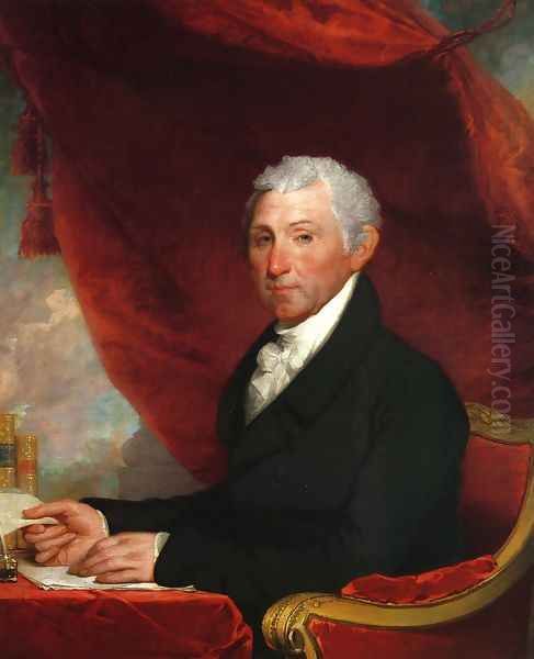 James Munroe I Oil Painting by Gilbert Stuart