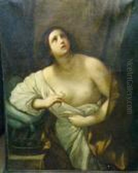 Cleopatra And The Asp Oil Painting by Guido Reni