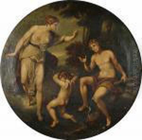 Venus And Adonis Oil Painting by Guido Reni