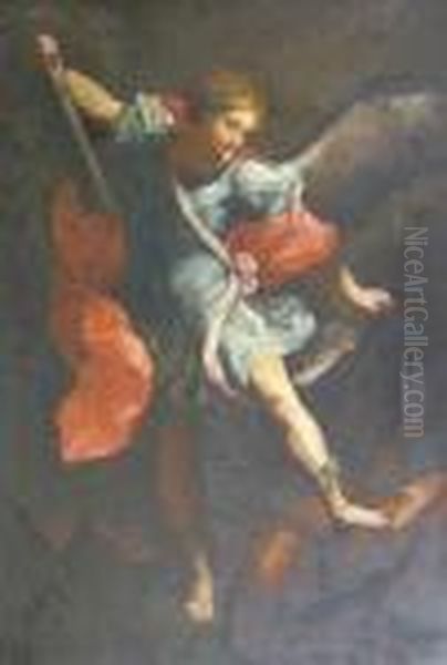 The Archangel Saint Michael Oil Painting by Guido Reni