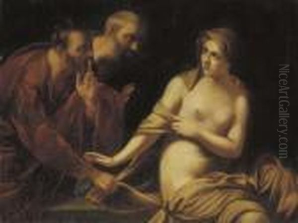 Susannah And The Elders Oil Painting by Guido Reni