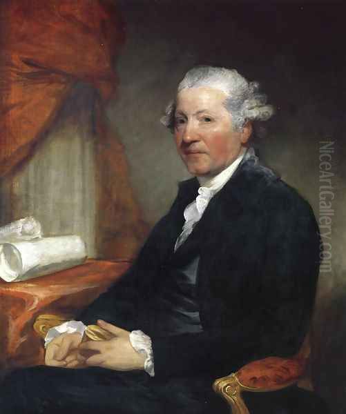 Joshua Reynolds Oil Painting by Gilbert Stuart