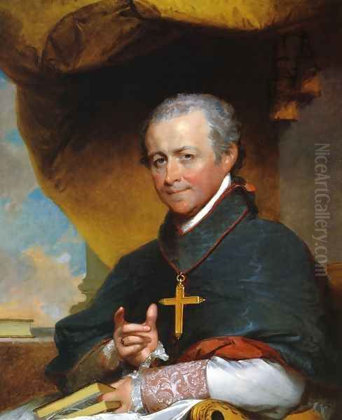 Bishop Jean-Louis Anne Magdelaine Lefebvre de Cheverus Oil Painting by Gilbert Stuart