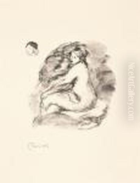 Etude De Femme Nue Assise Oil Painting by Pierre Auguste Renoir