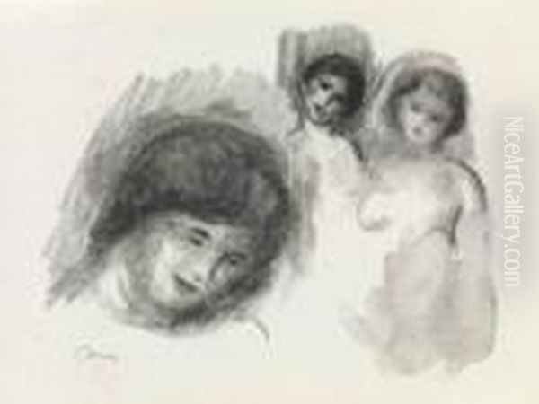 L'album Des Douze Lithographies Originales Oil Painting by Pierre Auguste Renoir