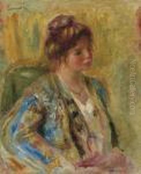 Buste De Femme En Costume Oriental Oil Painting by Pierre Auguste Renoir