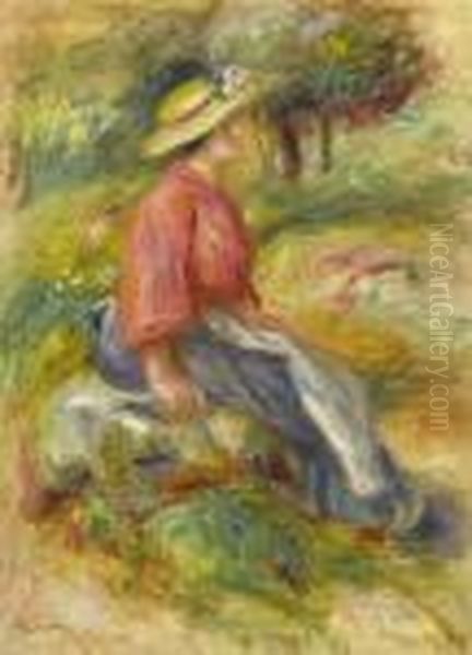 Le Repos (gabrielle) Oil Painting by Pierre Auguste Renoir