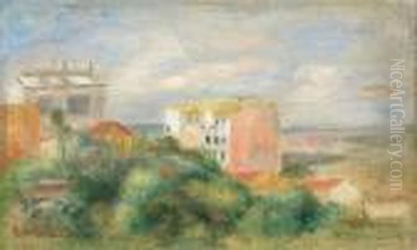 Paysage De Montmartre Oil Painting by Pierre Auguste Renoir