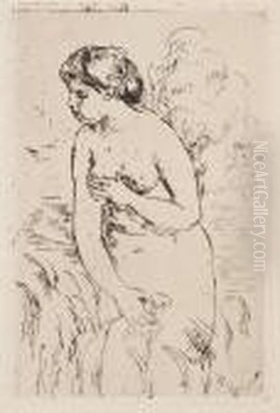 Baigneuse Debout A Mi-jambes Oil Painting by Pierre Auguste Renoir