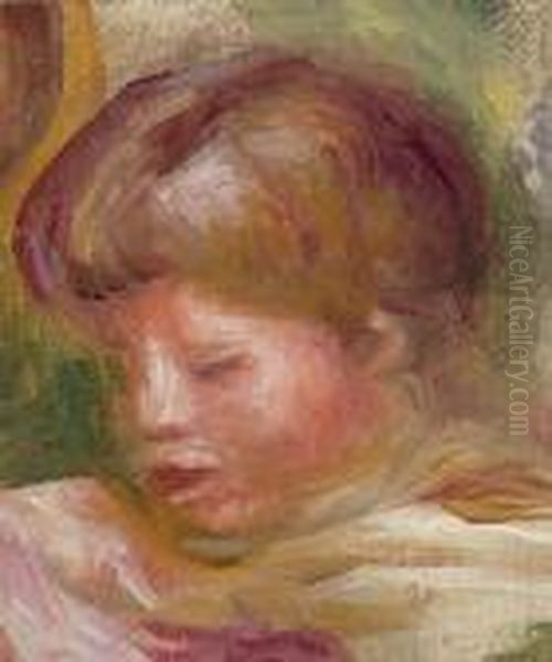 Tete De Femme Oil Painting by Pierre Auguste Renoir