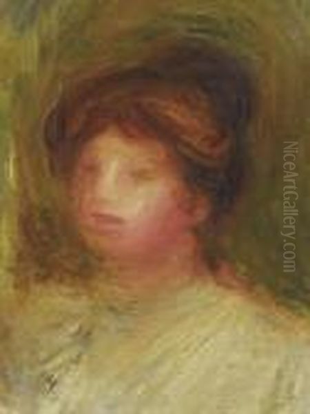 Portrait De Femme Oil Painting by Pierre Auguste Renoir