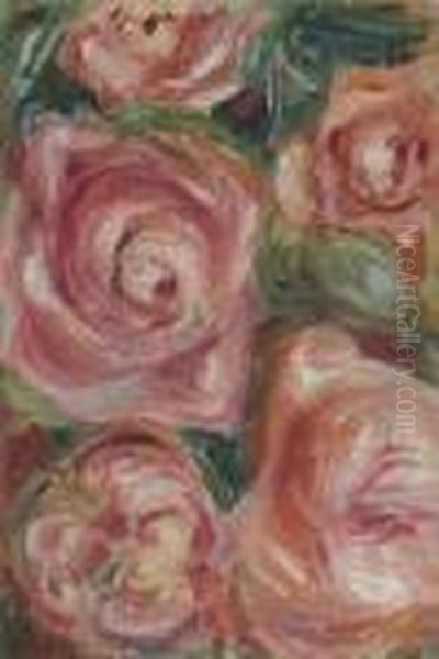 Roses Oil Painting by Pierre Auguste Renoir