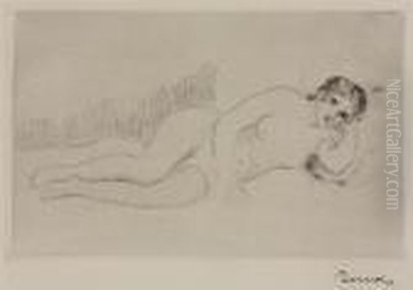 Femme Nue Couchee Oil Painting by Pierre Auguste Renoir