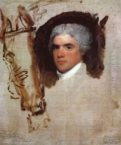 John Bill Ricketts (unfinished) Oil Painting by Gilbert Stuart