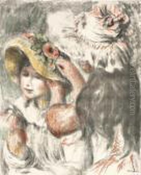 Le Chapeau Epingle, 2e Planche Oil Painting by Pierre Auguste Renoir