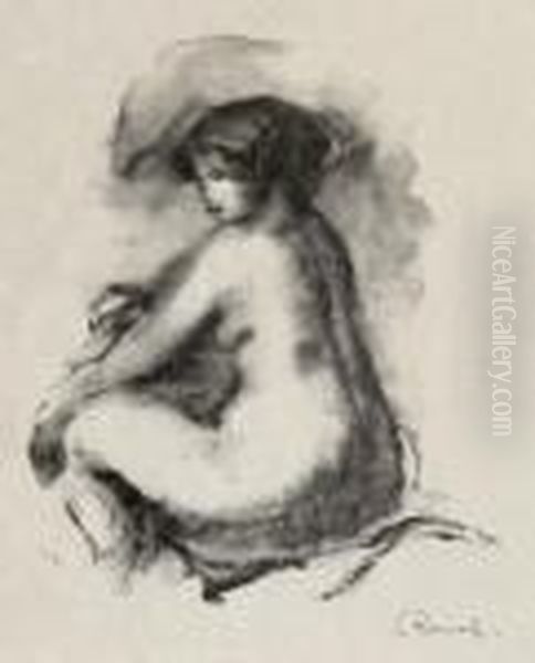 Etude De Femme Nue Oil Painting by Pierre Auguste Renoir