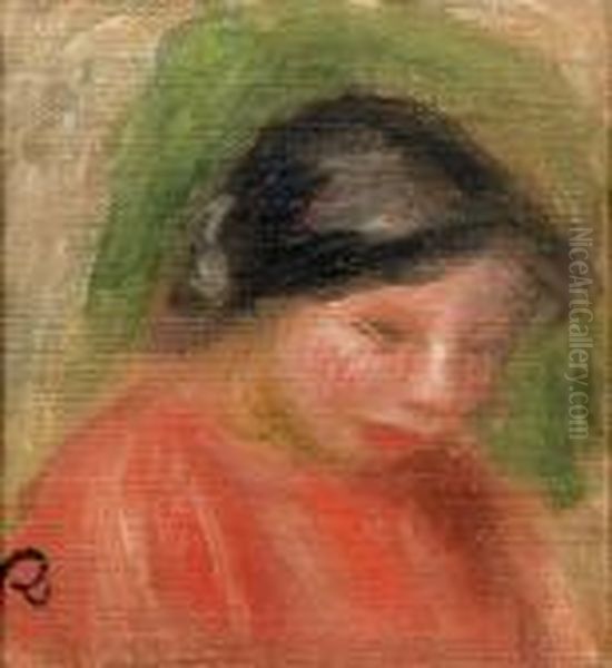 Portrait De Gabrielle Oil Painting by Pierre Auguste Renoir