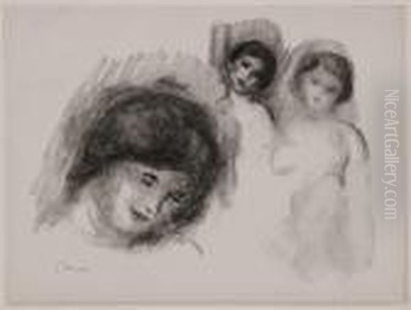 La Pierre Aux Trois Croquis Oil Painting by Pierre Auguste Renoir