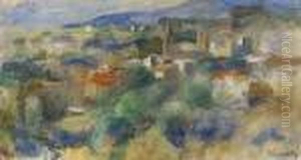 Vue Du Cannet Oil Painting by Pierre Auguste Renoir