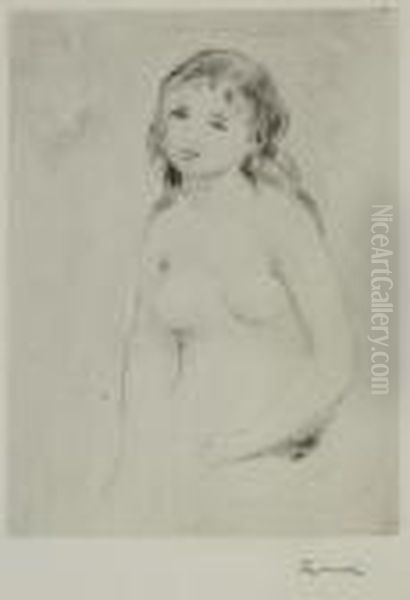 Une Baigneuse Oil Painting by Pierre Auguste Renoir