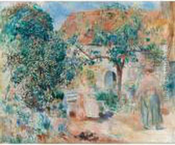 Au Jardin En Bretagne Oil Painting by Pierre Auguste Renoir